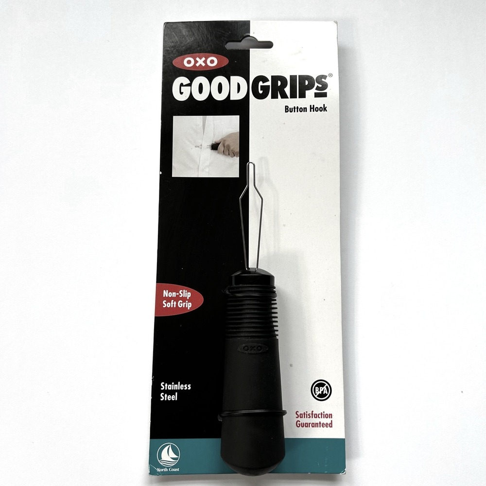 OXO Good Grips Button Hook Dressing Aid Stainless Steel NonSlip Grip NC28667 NEW